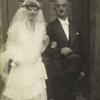 Berta and Edwin on their wedding day, 1929.