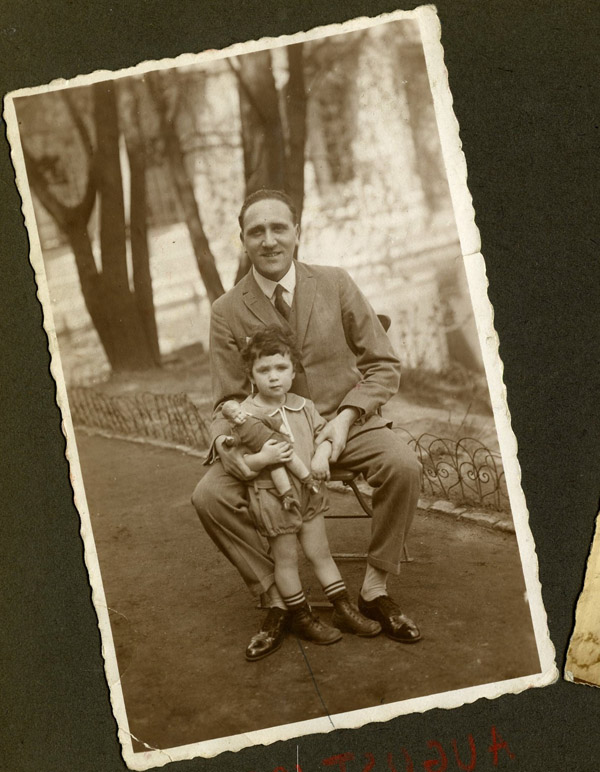 August of 1925, Eva and her father, Berlin, Germany.