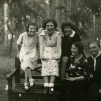 Eva with her family in Berlin. July 1936.
