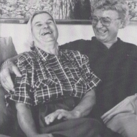 Henry Friedman with Julia Symchuck reunited in Seattle, 1989.