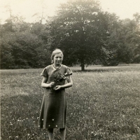 Paula in Neuendorf, a Hachschara farm, where Jewish youth were learning agricultural skills for life in Palestine. Circa 1942.