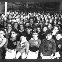 Pete (front row, center) with his class in Amsterdam. Circa 1941.