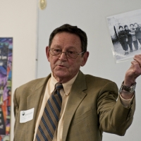 Steve during a presentation to students at Forest Ridge School in Bellevue, WA. 2011.