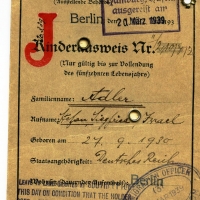 One of Steve's German IDs, with a large red J on it for "Jewish." 1930s.