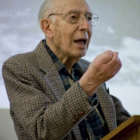 Klaus speaking at Nathan Hale School, 2010.