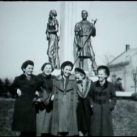 Vera and her friends in Debrecen, Hungary, 1939 (Vera is on the left).