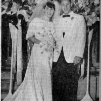 Wedding photo of Janet Altaras and Joe Lewinsohn, 1965.