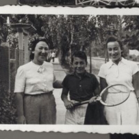 Mother Karola, brother Jurek and Irene. Summer resort, 1939