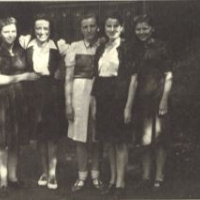 Irene as Anna (second from right), with Polish co-workers, Fall 1944