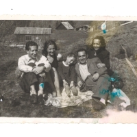 Agi and her family at a DP camp in Bad Gastein, 1947.