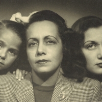 Agi, her mother Esther, and her sister in Budapest during Russian occupation.