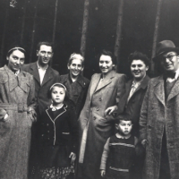 Tom with his parents and extended family, 1939