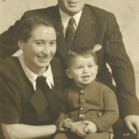 Tom and parents Pavel and Irena, 1937