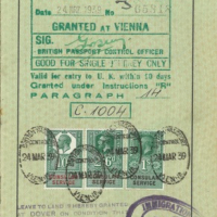 Visa from Germany to UK 1938 for Gerda’s father