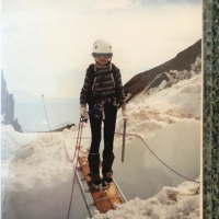 Bronka climbing Mount RAinier age 77