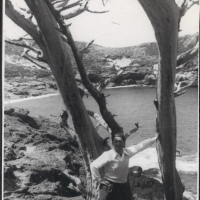 Henry by tree next to sea 1947