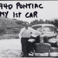 Henry in front of 1st car (a 1940 Pontiac)